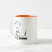 Peanuts | Charlie Brown Speelbal Tweekleurige Koffiemok (Voorkant links)