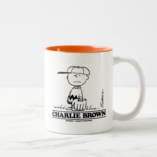 Peanuts | Charlie Brown Speelbal Tweekleurige Koffiemok (Rechts)