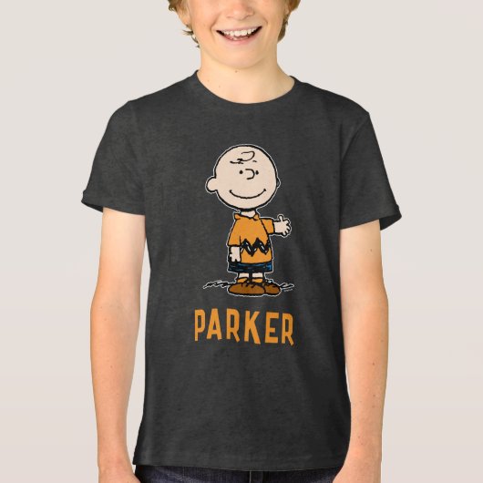 Peanuts | Charlie Brown Tri-Blend Shirt (Voorkant)