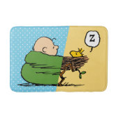 Peanuts | Charlie Brown & Woodstock Half & Half Badmat (Voorkant)