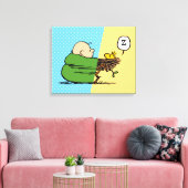 Peanuts | Charlie Brown & Woodstock Half & Half Canvas Afdruk (Insitu (Woonkamer))