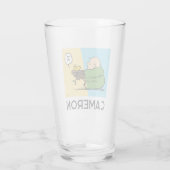 Peanuts | Charlie Brown & Woodstock Half & Half Glas (Achterkant)