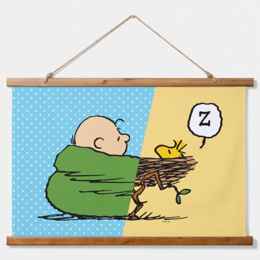 Peanuts | Charlie Brown & Woodstock Half & Half Hangend Wandkleed (Voorkant)