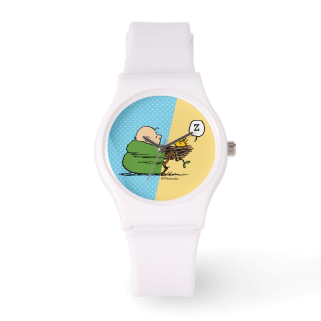 Peanuts | Charlie Brown & Woodstock Half & Half Horloge (Voorkant)
