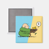 Peanuts | Charlie Brown & Woodstock Half & Half Magneet (Voorkant / Achterkant)