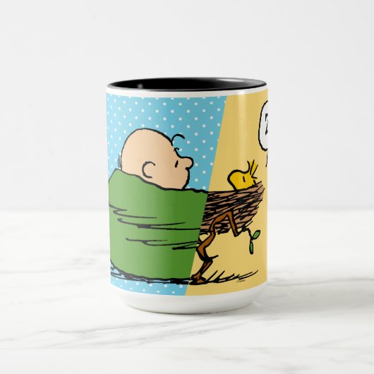 Peanuts | Charlie Brown & Woodstock Half & Half Mok (Midden)