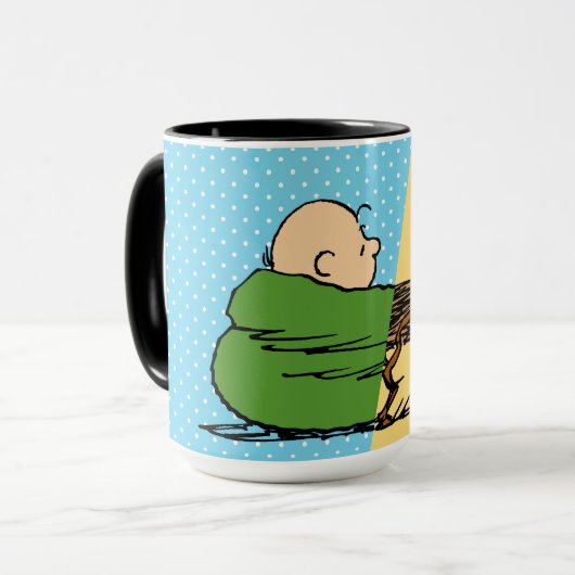 Peanuts | Charlie Brown & Woodstock Half & Half Mok (Voorkant links)