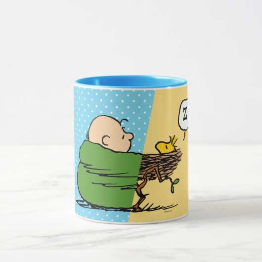 Peanuts | Charlie Brown & Woodstock Half & Half Mok (Midden)