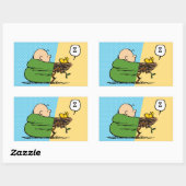 Peanuts | Charlie Brown & Woodstock Half & Half Rechthoekige Sticker (Vel)