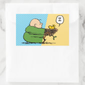 Peanuts | Charlie Brown & Woodstock Half & Half Rechthoekige Sticker (Tas)