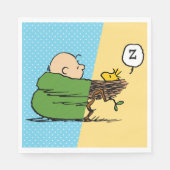 Peanuts | Charlie Brown & Woodstock Half & Half Servet (Voorkant)
