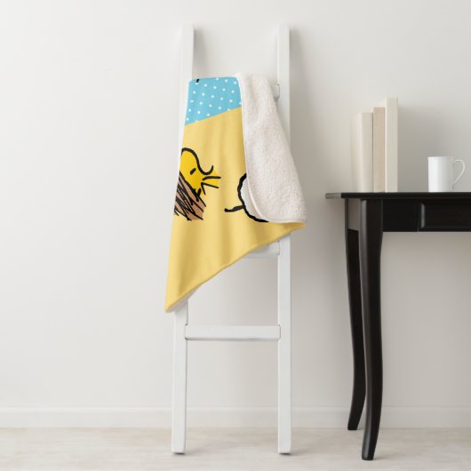 Peanuts | Charlie Brown & Woodstock Half & Half Sherpa Deken (In situ)
