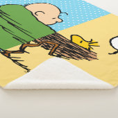 Peanuts | Charlie Brown & Woodstock Half & Half Sherpa Deken (3/4)