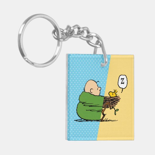 Peanuts | Charlie Brown & Woodstock Half & Half Sleutelhanger (Voorkant Links)