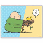 Peanuts | Charlie Brown & Woodstock Half & Half Sticker (Voorkant)