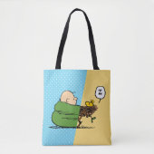 Peanuts | Charlie Brown & Woodstock Half & Half Tote Bag (Voorkant)