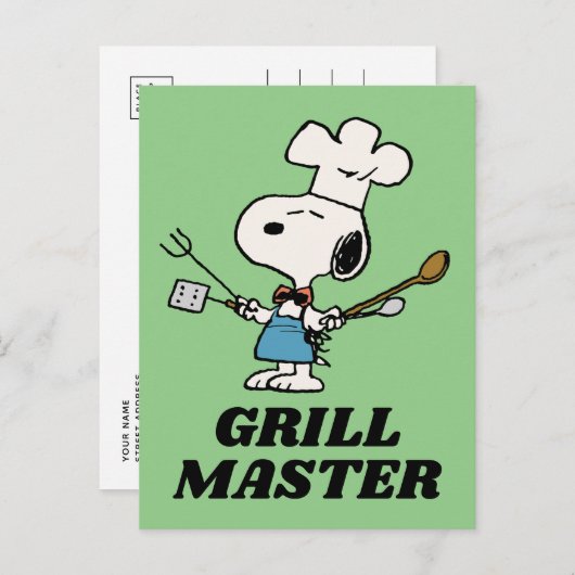 Peanuts | Chef-kok Snoopy Briefkaart (Voorkant / Achterkant)