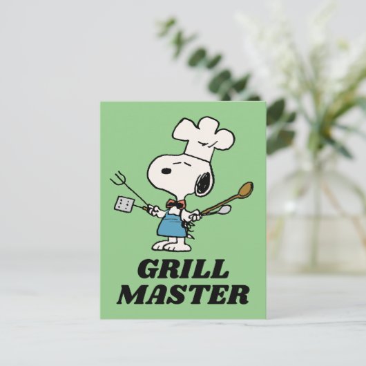 Peanuts | Chef-kok Snoopy Briefkaart (Staand voorkant)