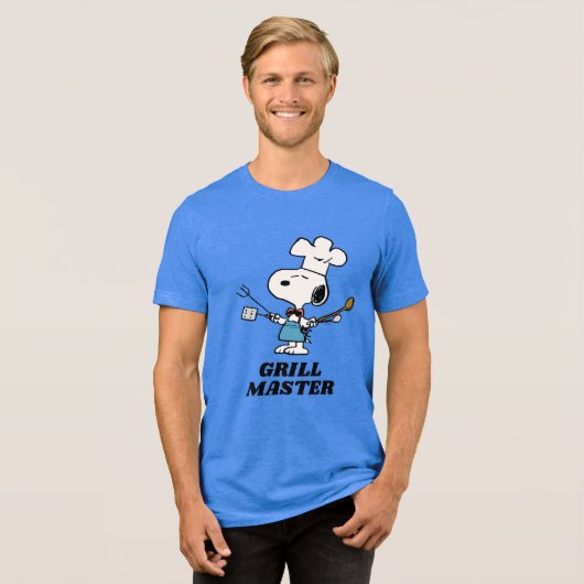 Peanuts | Chef-kok Snoopy Tri-Blend Shirt (Voorkant volledig)