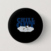 Peanuts Chill Out Ronde Button 5,7 Cm (Voorkant)