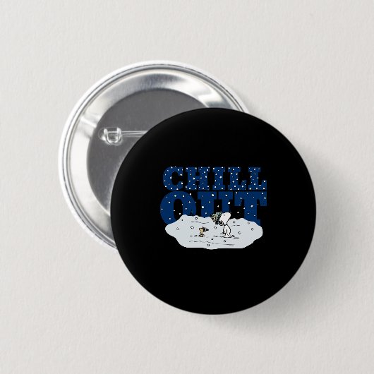 Peanuts Chill Out  Ronde Button 5,7 Cm (Voorkant /achterkant)