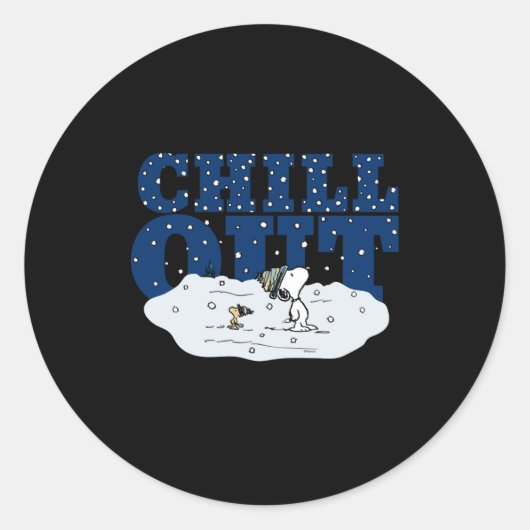 Peanuts Chill Out Ronde Sticker (Voorkant)