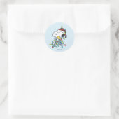 Peanuts | Christmas Love and Lights Ronde Sticker (Tas)