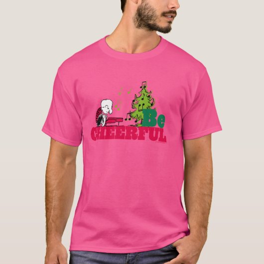 Peanuts Christmas Schroeder wees vrolijk T-shirt (Voorkant)