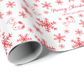 Peanuts | Christmas Snoopy Laat het sneeuwrood pat Cadeaupapier (Rol Hoek)
