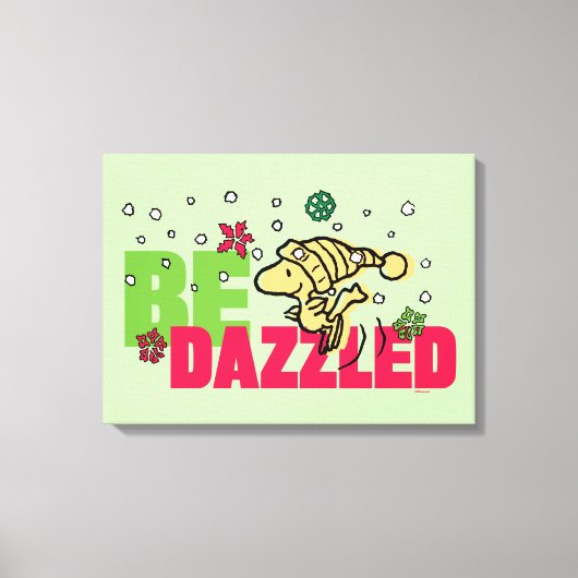 Peanuts | Christmas Woodstock Be Dazzled Canvas Afdruk (Voorkant)