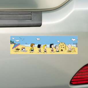 Peanuts Dag aan het strand Bumpersticker