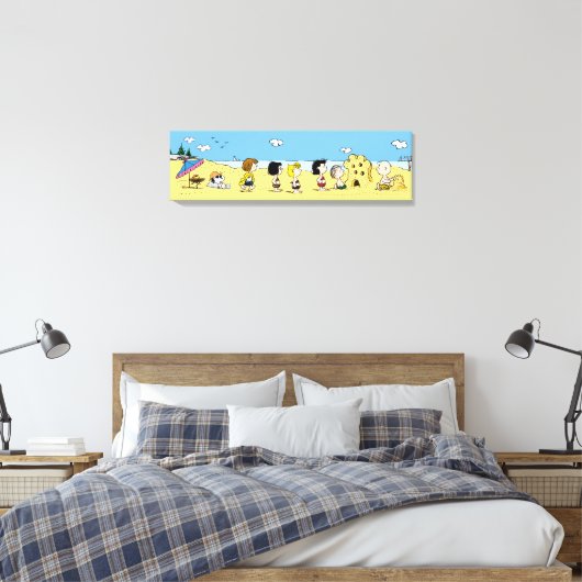 Peanuts | Dag aan het strand Canvas Afdruk (Insitu (Slaapkamer))
