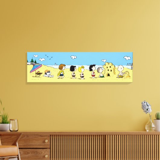 Peanuts | Dag aan het strand Canvas Afdruk (Insitu (Woonkamer))