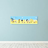 Peanuts | Dag aan het strand Canvas Afdruk (Insitu (Houten vloer))
