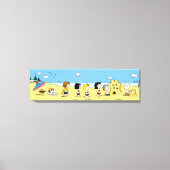 Peanuts | Dag aan het strand Canvas Afdruk (Voorkant)