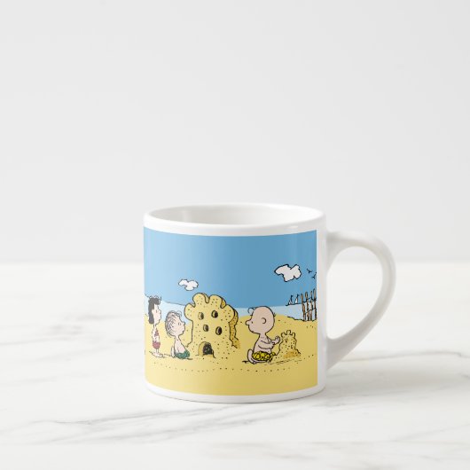 Peanuts | Dag aan het strand Espresso Kop (Rechts)