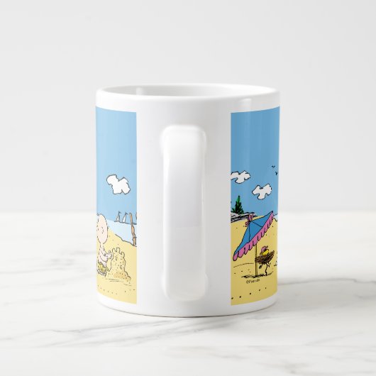 Peanuts | Dag aan het strand Grote Koffiekop (Achterkant)