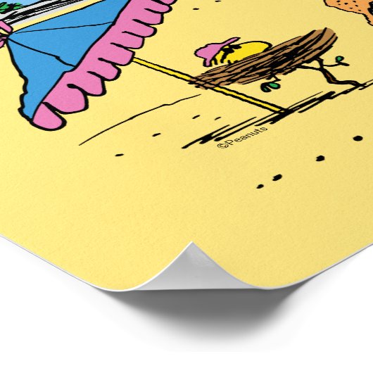 Peanuts | Dag aan het strand Poster (Hoek)