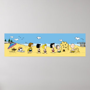 Peanuts   Dag aan het strand Poster