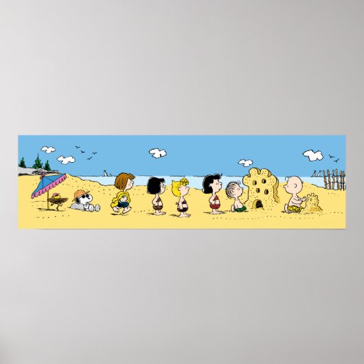 Peanuts | Dag aan het strand Poster (Voorkant)