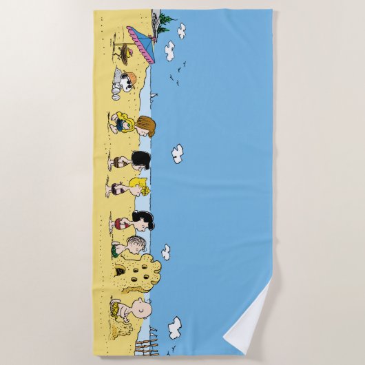 Peanuts | Dag aan het strand Strandlaken (Voorkant)
