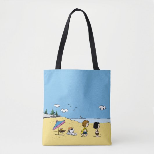 Peanuts | Dag aan het strand Tote Bag (Voorkant)