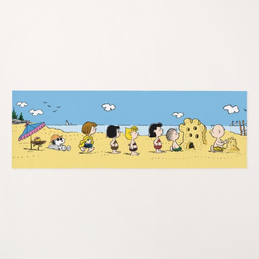 Peanuts | Dag aan het strand Yogamat (Voorkant (horizontaal))