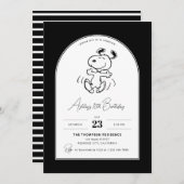 Peanuts | Dancing Snoopy Verjaardag Kaart (Voorkant / Achterkant)