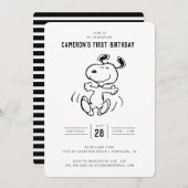 Peanuts | Dancing Snoopy Verjaardag Kaart (Voorkant / Achterkant)