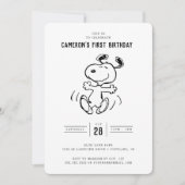 Peanuts | Dancing Snoopy Verjaardag Kaart (Voorkant)