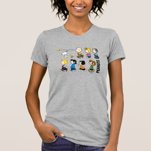 Peanuts | De bende gaat vooruit T-shirt (Voorkant)