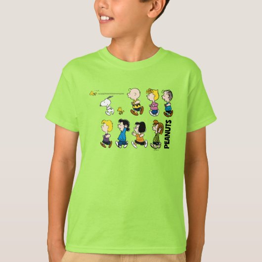 Peanuts | De bende gaat vooruit T-shirt (Voorkant)