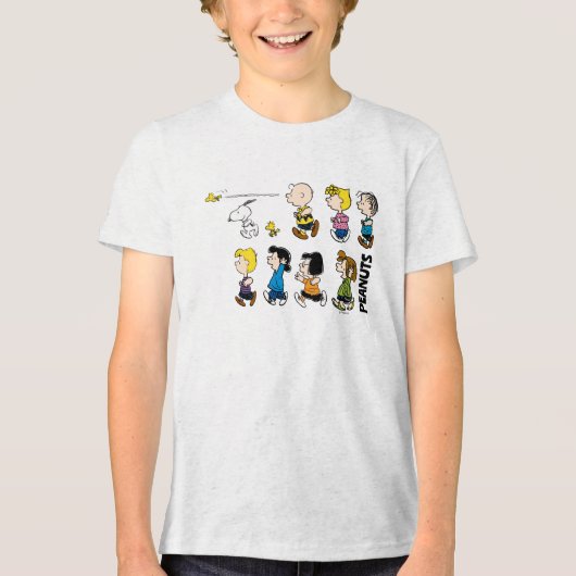 Peanuts | De bende gaat vooruit Tri-Blend Shirt (Voorkant)