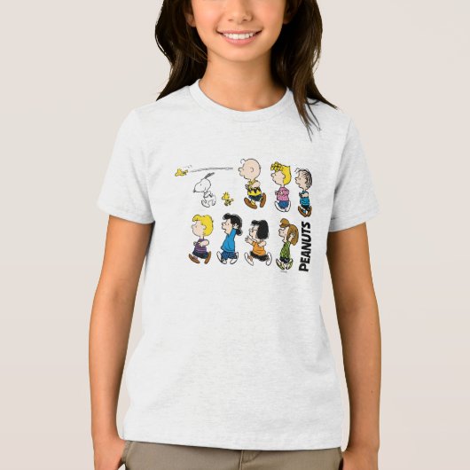 Peanuts | De bende gaat vooruit Tri-Blend Shirt (Voorkant)